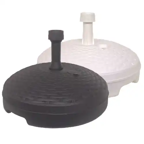 Koop Vandaag Base per ombrellone da giardino 45 cm in PVC effetto rattan riempimento ad acqua per pali fino a 35 mm