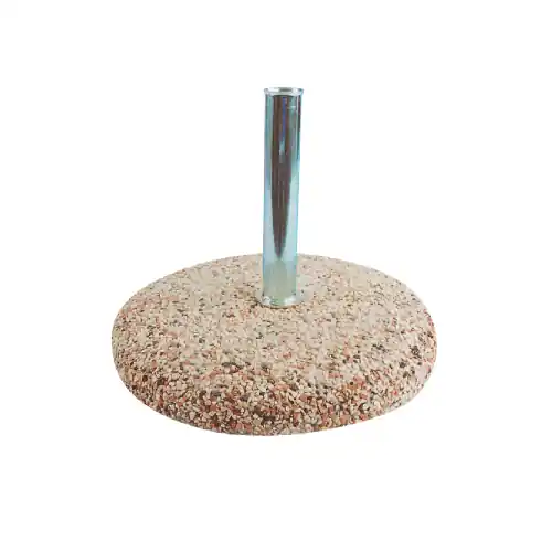 Base per ombrellone da giardino esterno 35 kg in cemento con foro interno per pali 50 mm Premium