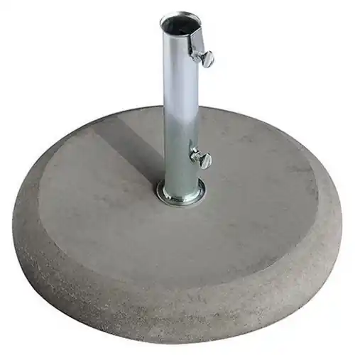 Koop Online Base per ombrellone da giardino tonda in cemento da 35 kg fornita con tubo zincato 5,2 cm