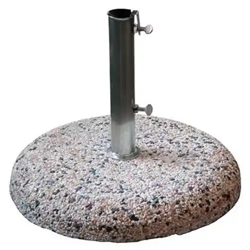 Base per ombrellone da giardino tonda in graniglia da 25 kg fornita con tubo zincato 4,2 cm Voordeelprijs