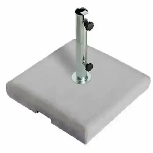 Beste Prijs Base per ombrellone quadrata da giardino in cemento bianco da 50 kg fornita con tubo zincato 5,2 cm