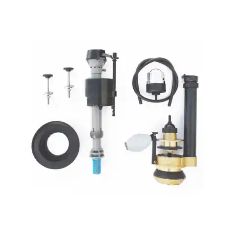 Batteria di scarico monoblocco completa Unibox ITS entrata bassa con attacco ottone per cassette bagno wc Koopje