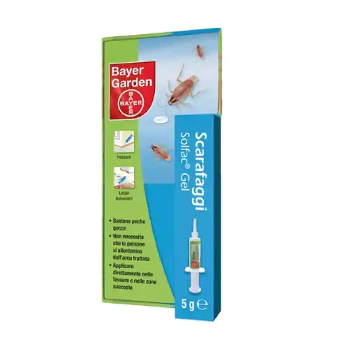 Bayer 24 pz gel Solfac scarafaggi tubetto gocce 5 gr insetticida esca Korting