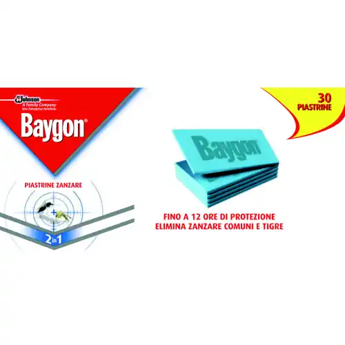Baygon 30 piastrine antizanzare zanzare per elettroemanatore emanatore Koop Online