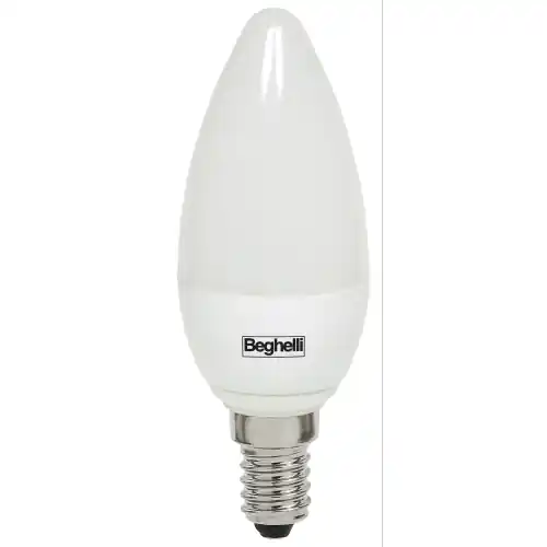 Beghelli Ecoled lampada lampadina led oliva opale 3,5W E14 luce calda Seizoensaanbieding
