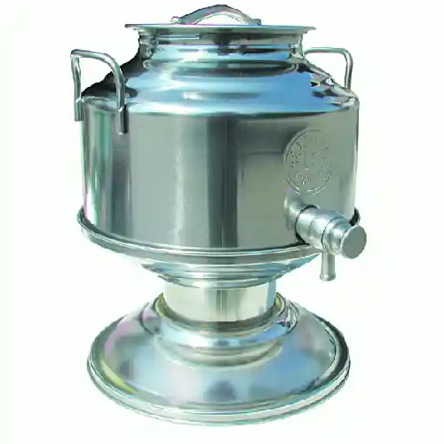 Bestel Nu Belvivere contenitore 5 lt in acciaio inox 18/10 per olio vino birra con rubinetto e piedistallo attacco 1/2‘
