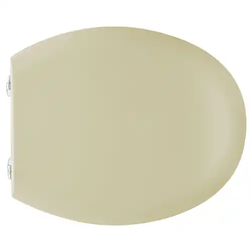 Bemis sedile wc copriwater coprivaso universale in legno Champagne Canyon C&M 42-44 x 37 cm con cerniere regolabili (Champagne) Direct Verzonden
