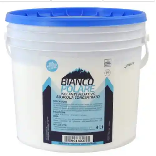 Bianco polare 4 lt isolante fissativo murale all‘acqua per pittura primer idropittura Gratis Retour