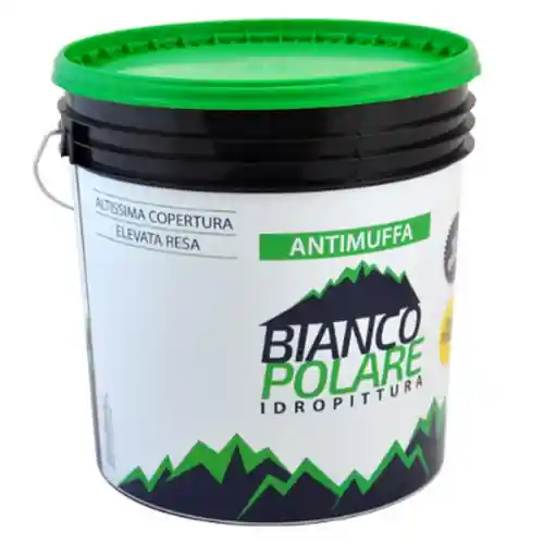 Bianco Polare idropittura lavabile antimuffa traspirante bianca 4 lt supercoprente pittura per interni Nu Kopen