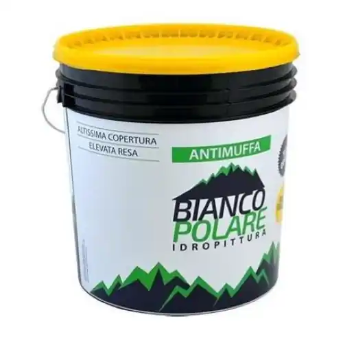 Actieprijs Bianco Polare pittura al quarzo liscio antimuffa 4 lt bianca per esterno ad azione antialga