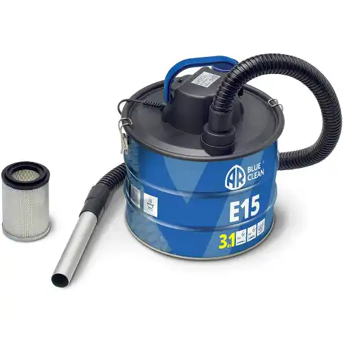 Direct Verzonden Bidone aspiracenere Annori Reverberi AR Blue Clean E15 in acciaio 1000W da 15 lt con filtro Hepa per stufe e camini e 3 funzioni aspiracenere, aspirapolvere, soffiatore