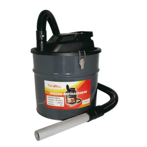 Nieuw Bidone aspiracenere Fuocovivo 1200 W fusto e tubo di aspirazione in metallo 20 lt con filtro HEPA