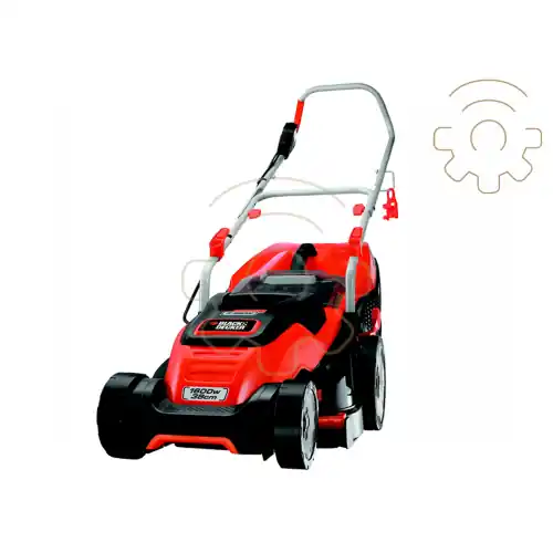 Black&Decker Emax 38S tosaerba tagliaerba elettrico 1600W taglio giardino Betrouwbaar
