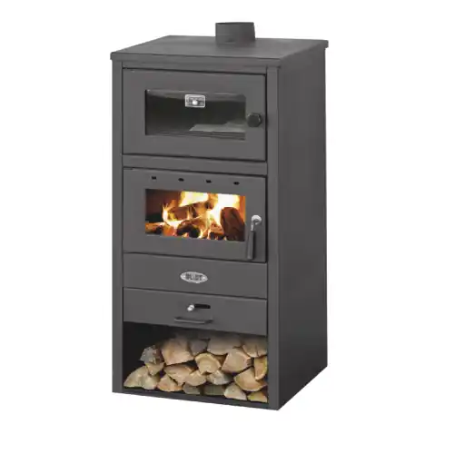 Blist stufa a legna BLIST BR con forno in acciaio ad alto spessore antracite 12 kw per 140 m³ riscaldabili Seizoensaanbieding