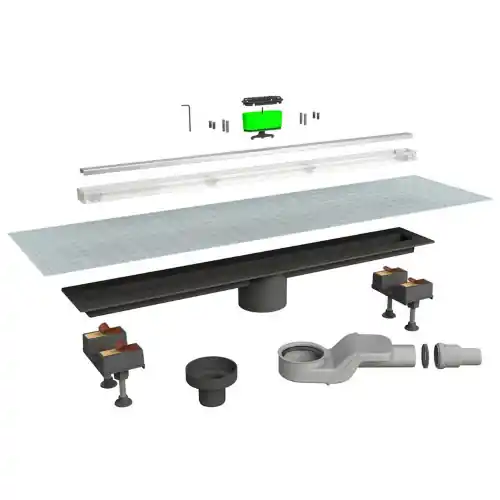 Bonomini Canalissima kit mixage con scarico centrale L 60 cm canaletta per pavimento doccia Direct Verzonden