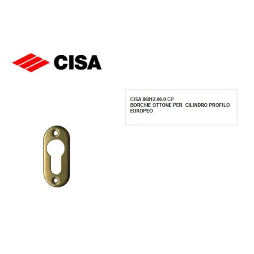 Alleen Vandaag borchie 06012.00.0 CP Cisa borchia in ottone per cilindro profilo europeo