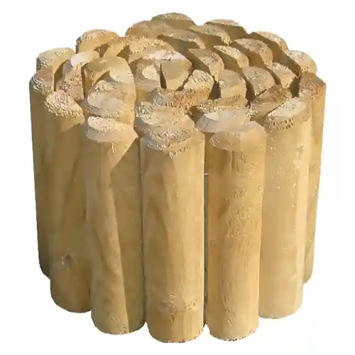Koop Online Bordatura modulare in legno Rollborder 5x30 cm lunghezza 2,5 m in pino impregnato per delimitare aiuole giardini aree verdi