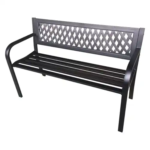 Populair Borgarino panchina in acciaio 119x50x75 cm panca per giardini, parchi e spazi verdi