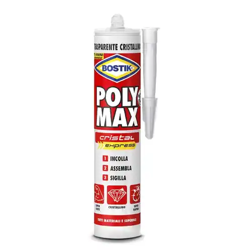 Bostik cartuccia 300 gr Polymax Cristal Max silicone sigillante per pistola Aanbieding