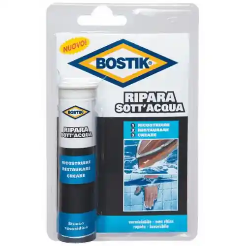 Seizoensaanbieding Bostik stucco ripara sott‘acqua stick da 56 gr epossidico modellabile riparazioni barche auto caravan caloriferi resistente alle immersioni