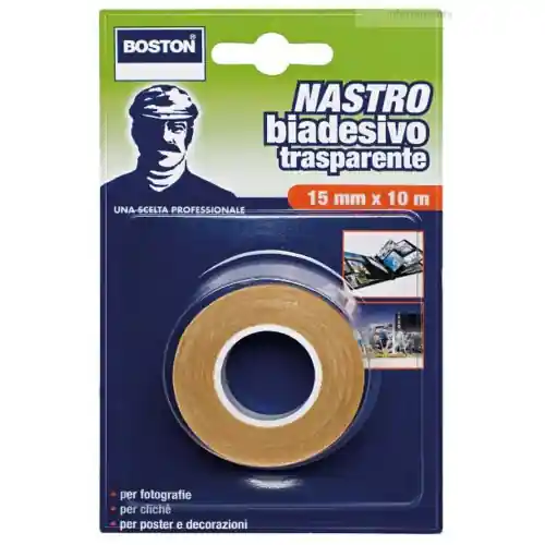 Boston nastro biadesivo adesivo trasparente ml 10x15 mm per fissaggio fotografie poster Gratis Retour