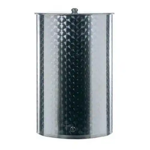 Botte Belvivere 300 lt fusto in acciaio inox senza tappo serbatoio per vino olio birra acqua contenitore alimenti made in Italy (Acciaio Inox - LT 300 - Ø63 - H99 - 3/4") Uitverkoop