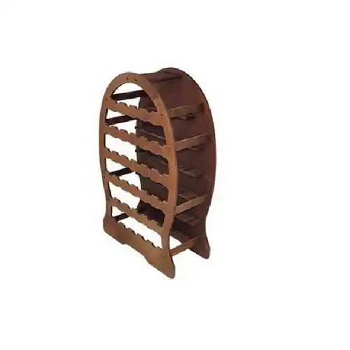 Direct Verzonden Botte portabottiglie a 33 posti in legno scuro di betulla cm 61 x 27 x 96 h cantinetta vini