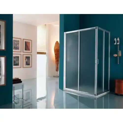 box cabina doccia angolare 4 ante cristallo America Up cm 64-70x82-88 Laatste Versie