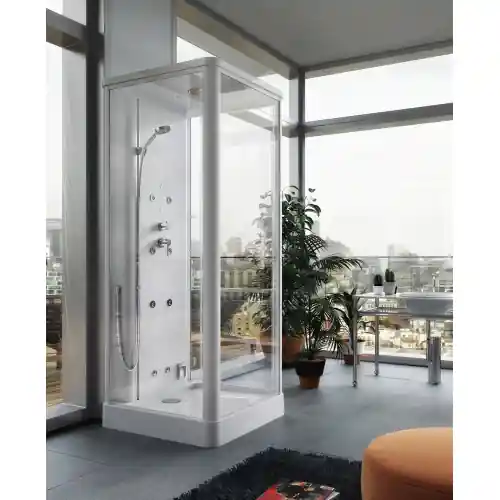 box cabina doccia cristallo Glass Kira 90x90 cm con idromassaggio Beperkt Aanbod