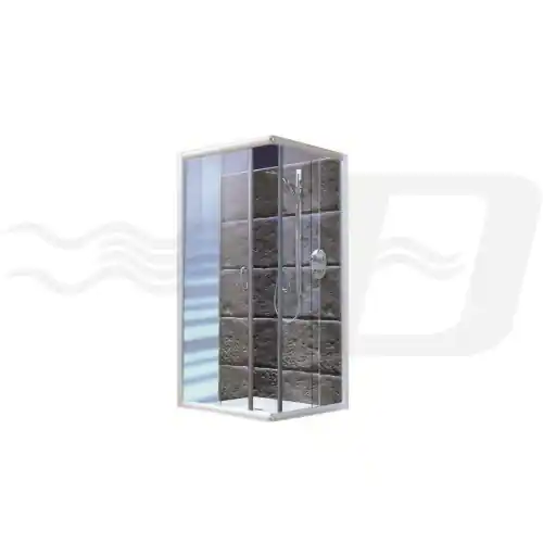 box cabina doccia Selene 2 lati vetro opaco cm 70x90 cm 185h cromato Favoriet