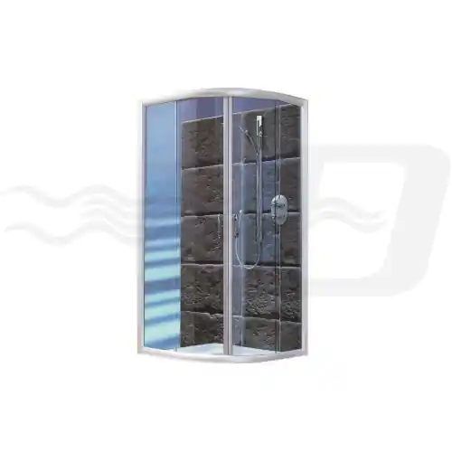 box cabina doccia semicircolare Selene cm 90x90 cromato cm 185h Koop Online