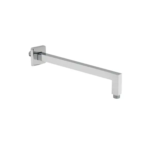 Seizoensaanbieding Braccio doccia quadrato pesante completo di rosone MM 1/2" 60x60 mm in ottone cromato attacchi G1/2 bracci doccia bagno