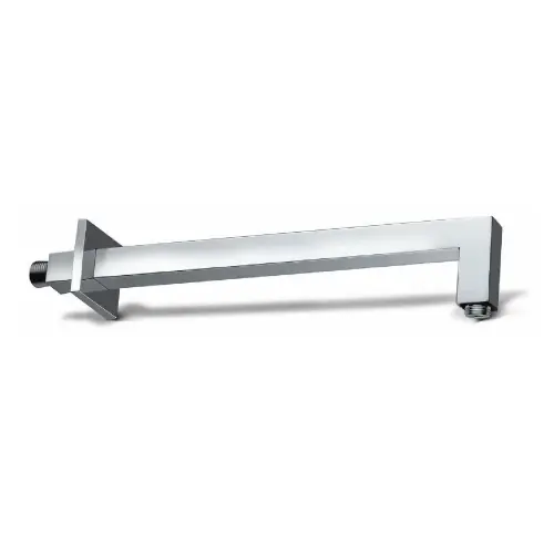 Braccio doccia quadro in ottone pesante 40 cm attacchi G1/2" con rosone 60 x 60 mm accessori bagno doccia Nu Kopen