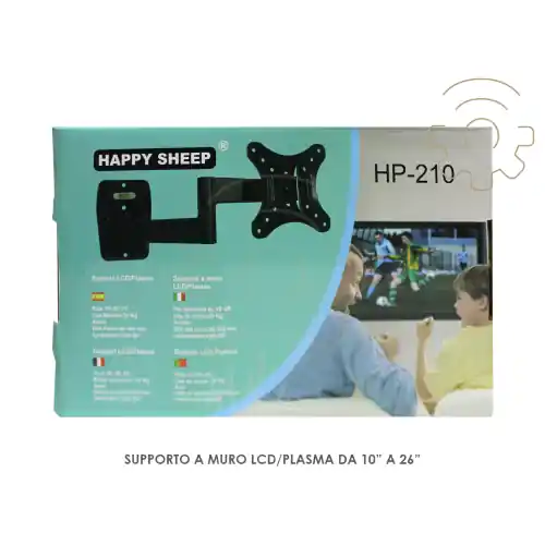 Braccio staffa supporto da muro per tv a led lcd da 10" a 26" tre snodi fino 20 kg Shop Nu