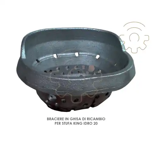 Shop Nu Braciere in ghisa di ricambio per stufa a pellet King Idro 20 dimensioni 14x17x10 cm