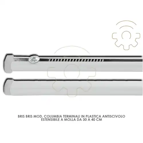 Seizoensaanbieding Bris-bris mod Columbia a molla da 30 a 40 bianco in lamiera antiscivolo ovale sezione 14x8mm