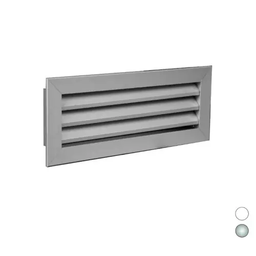 Brofer Griglia di ripresa ad alette fisse inclinate di 45° 600x300mm passo 25mm in alluminio anodizzato Lage Prijs