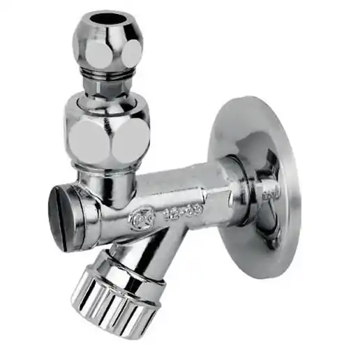 Bugatti Rubinetto sottolavabo a vitone con filtro a snodo 1/2" in ottone cromato ricambi rubinetteria per lavandino bagno Gratis Retour