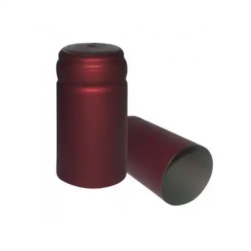 Merkproduct Capsule termoretraibili Ø 33 x 55 mm colore bordeaux 100 pz protezione tappi di sughero da muffe e tarli bottiglia spumante vino