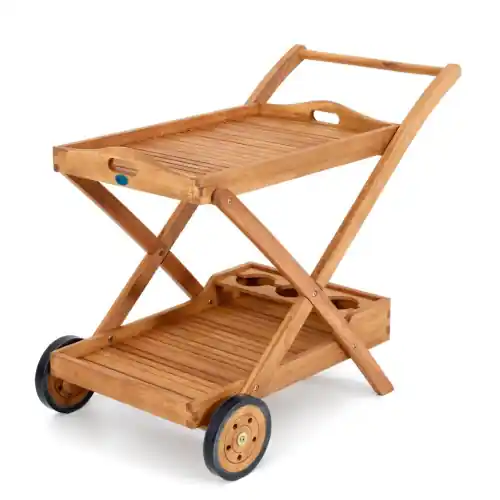 Direct Beschikbaar carrello Florida legno portavivande giardino bar piscina cm 89x55x79 h
