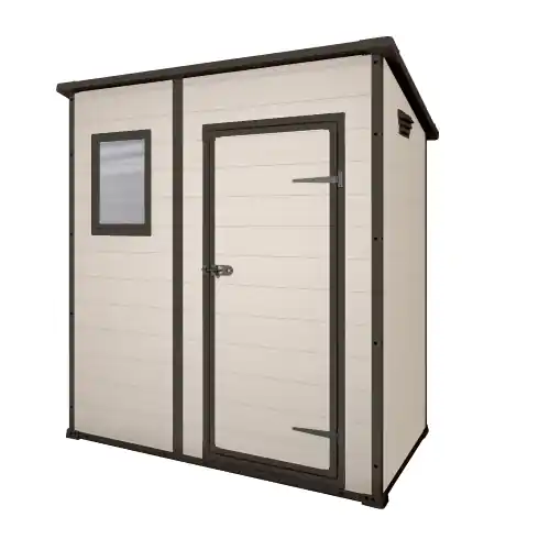 Casetta Keter MANOR PENT in resina effetto legno graffiato con pavimento 183x111x200 cm portata massima tetto 75 kg/m2 Rechtstreeks Van De Fabrikant