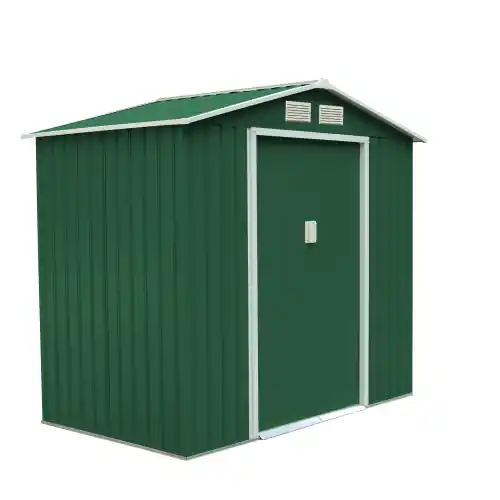 Populair Casetta ricovero per attrezzi mt 2,13x1,27x1,95 in lamiera zincata e preverniciata capanno box da giardino esterno