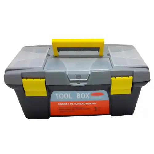 Cassetta portautensili in resina con vassosio cm 40x23x19 per attrezzi porta minuteria uso hobbistico e professionale Hoge Kwaliteit
