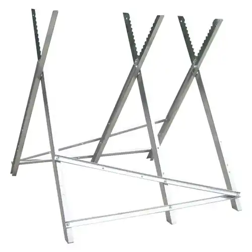 Cavalletto taglialegna richiudibile in ferro zincato cm79x80 portato 150 kg Gratis Retour