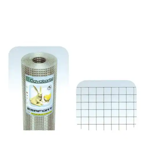 Beperkte Voorraad Cavatorta rete esafort elettrosaldata zincata cm h 50x25 mt maglia 12x12 mm