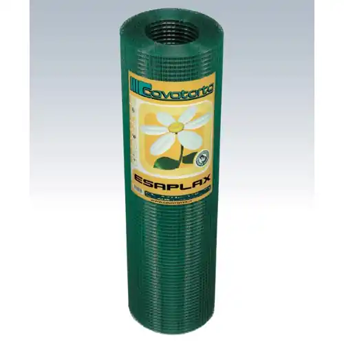 Betrouwbaar Cavatorta rete esaplax elettrosaldata plastificata cm h 80x25 mt maglia 12x12 mm