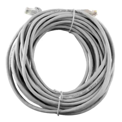 Cavo LAN UTP cat 5 guaina grigio chiaro completo di connettori RJ45/RJ45 10 mt connessione rete internet Voordeelprijs