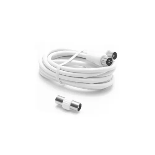 Cavo prolunga TV 9,52m maschio/femmina+adattatore maschio/maschio 1,5m bianco Hoge Kwaliteit