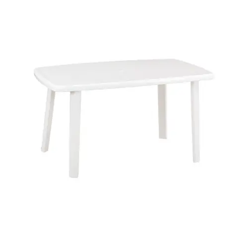 Cayman tavolo in polipropilene con finitura lucida bianco 140x90x72 cm da esterno Gratis Retour