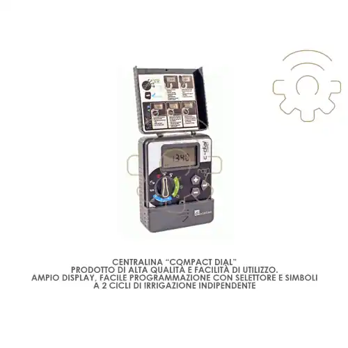 Centralina irrigazione Compact Dial ampio display 6 stazioni 24VAC programmatore centralina esterno giardino orto Populair